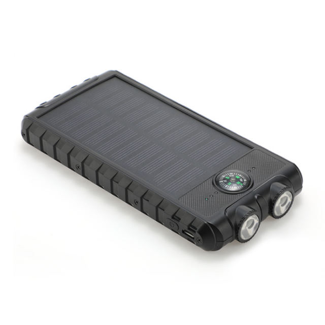 10,000mAh solar power bank featuring two spotlights and a built-in compass Outdoor portable power bank RC-P133