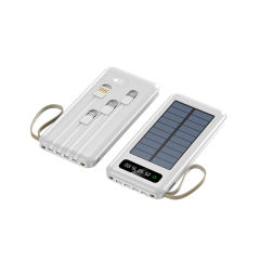 10,000/20,000mAh Solar charging Built in four cables power bank, Outdoor portable power bank RC-P139