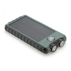 10,000mAh solar power bank featuring two spotlights and a built-in compass Outdoor portable power bank RC-P133