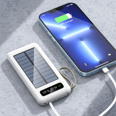 10,000/20,000mAh Solar charging Built in four cables power bank, Outdoor portable power bank RC-P139