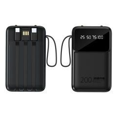 10,000mAh Colorful Mini Power bank super fast charging Built in 3 Cables RC-P142