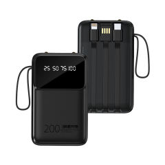 10,000mAh Colorful Mini Power bank  fast charging Built in 3 Cables RC-P142