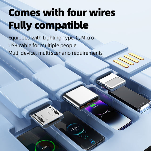Lighthouse 10,000mAh Power Bank with LED light, Built-in four Cables, and Fast Charging RC-P145