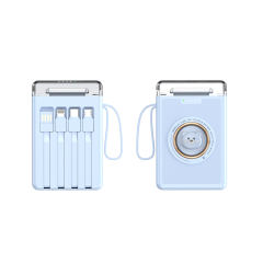 Lighthouse 10,000mAh, Mini Power Bank,  Bear Design, with LED Light, Built-in four  Cables, and Fast Charging RC-P147