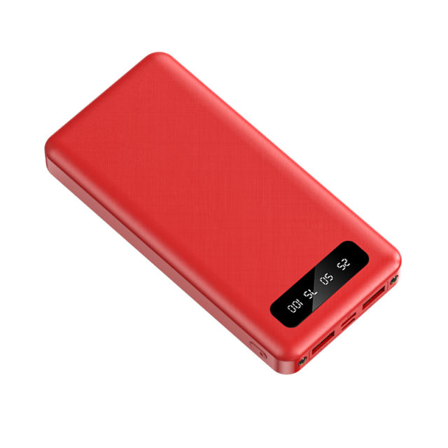 20,000mAh Large Capacity Power Bank with 3 Detachable Data Cables – 2.1A Input &amp; Output RC-P150