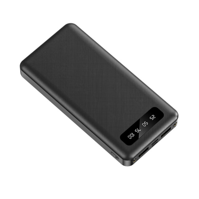 20,000mAh Large Capacity Power Bank with 3 Detachable Data Cables – 2.1A Input &amp; Output RC-P150