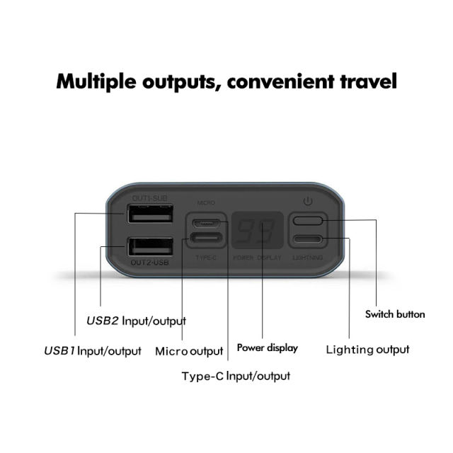 Compact 10000mAh/20000mAh Power Bank with Polymer Battery and Dual USB，RC-P156