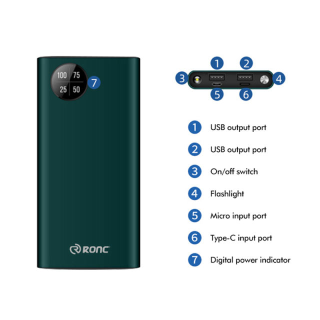 10,000mAh/20,000mAh Power Bank with Polymer Battery and Dual USB RC-P157