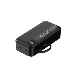 10,000/20,000/30,000mAh Power Bank with 22.5W/PD 20W Super Fast Charging and Built-in Dual Cables RC-PD65