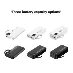 10,000/20,000/30,000mAh Power Bank with 22.5W/PD 20W Super Fast Charging and Built-in Dual Cables RC-PD65