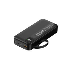 10,000/20,000/30,000mAh Power Bank with 22.5W/PD 20W Super Fast Charging and Built-in Dual Cables RC-PD65