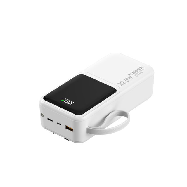 10,000/20,000/30,000mAh Power Bank with 22.5W/PD 20W Super Fast Charging and Built-in Dual Cables RC-PD66