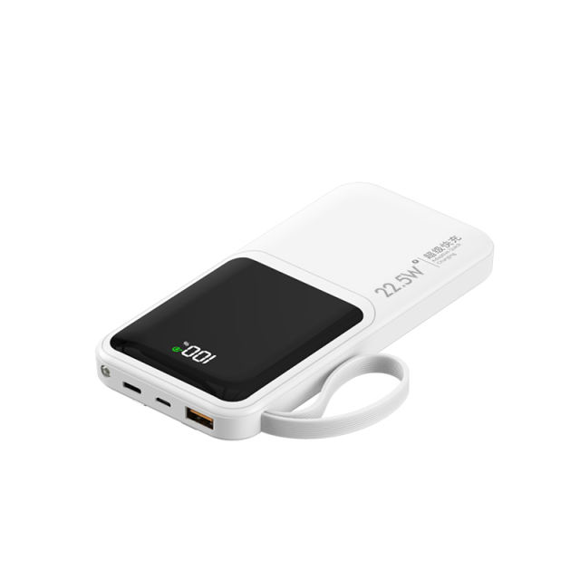 10,000/20,000/30,000mAh Power Bank with 22.5W/PD 20W Super Fast Charging and Built-in Dual Cables RC-PD66