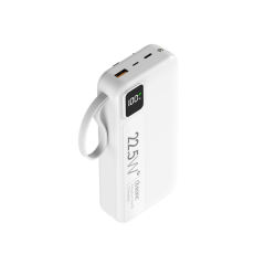 10,000/20,000/30,000mAh Power Bank with 22.5W/PD 20W Super Fast Charging and Built-in Dual Cables RC-PD65