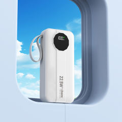 10,000/20,000/30,000mAh Power Bank with 22.5W/PD 20W Super Fast Charging and Built-in Dual Cables RC-PD68