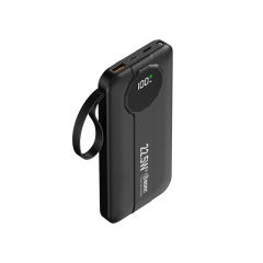 10,000/20,000/30,000mAh Power Bank with 22.5W/PD 20W Super Fast Charging and Built-in Dual Cables RC-PD68
