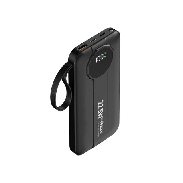 10,000/20,000/30,000mAh Power Bank with 22.5W/PD 20W Super Fast Charging and Built-in Dual Cables RC-PD68