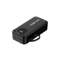 10,000/20,000/30,000mAh Power Bank with 22.5W/PD 20W Super Fast Charging and Built-in Dual Cables RC-PD68