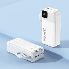 10,000/20,000/30,000mAh Power Bank with 22.5W/PD 20W Super Fast Charging and Built-in Dual Cables RC-PD67