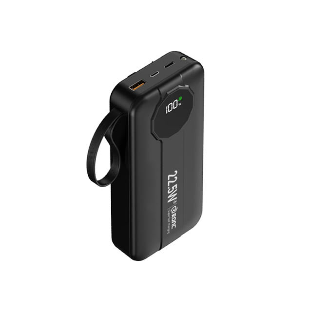 10,000/20,000/30,000mAh Power Bank with 22.5W/PD 20W Super Fast Charging and Built-in Dual Cables RC-PD68