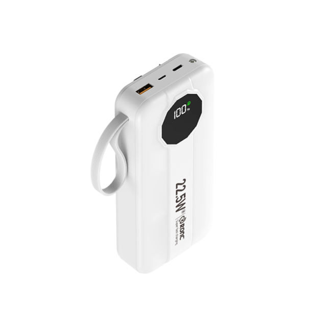 10,000/20,000/30,000mAh Power Bank with 22.5W/PD 20W Super Fast Charging and Built-in Dual Cables RC-PD68