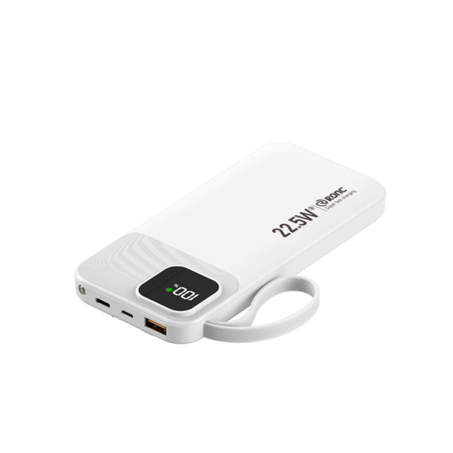 10,000/20,000/30,000mAh Power Bank with 22.5W/PD 20W Super Fast Charging and Built-in Dual Cables RC-PD67
