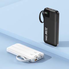 10,000/20,000/30,000mAh Power Bank with 22.5W/PD 20W Super Fast Charging and Built-in Dual Cables RC-PD67