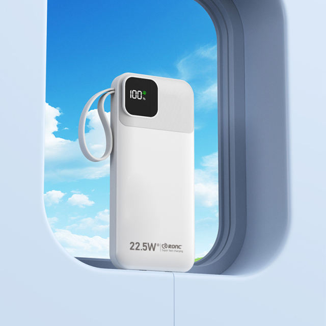 10,000/20,000/30,000mAh Power Bank with 22.5W/PD 20W Super Fast Charging and Built-in Dual Cables RC-PD67