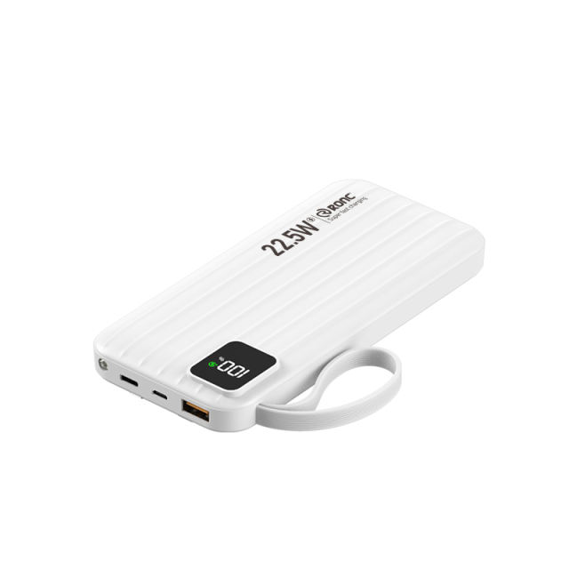 10,000/20,000/30,000mAh Power Bank with 22.5W/PD 20W Super Fast Charging and Built-in Dual Cables RC-PD69