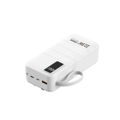 10,000/20,000/30,000mAh Power Bank with 22.5W/PD 20W Super Fast Charging and Built-in Dual Cables RC-PD70