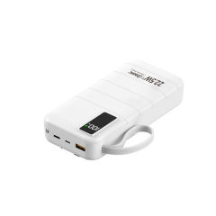10,000/20,000/30,000mAh Power Bank with 22.5W/PD 20W Super Fast Charging and Built-in Dual Cables RC-PD70