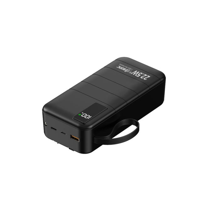 10,000/20,000/30,000mAh Power Bank with 22.5W/PD 20W Super Fast Charging and Built-in Dual Cables RC-PD70