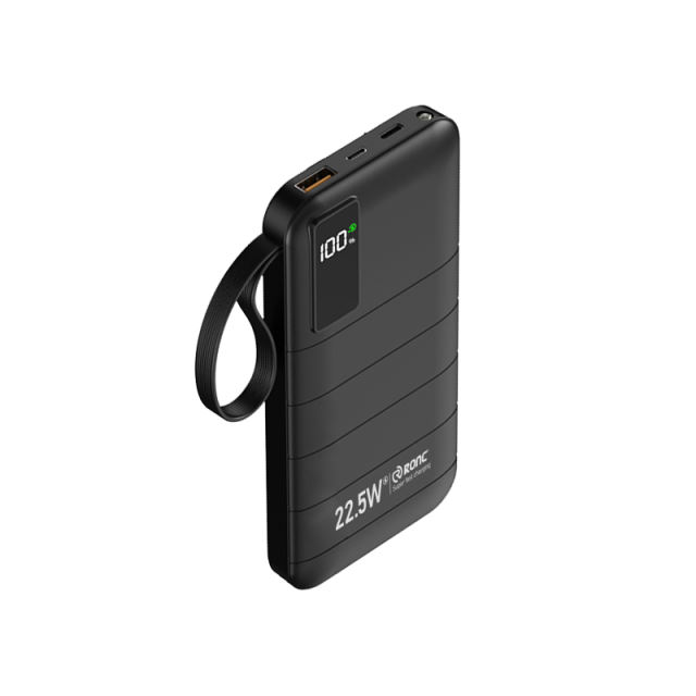 10,000/20,000/30,000mAh Power Bank with 22.5W/PD 20W Super Fast Charging and Built-in Dual Cables RC-PD70