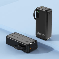 10,000/20,000/30,000mAh Power Bank with 22.5W/PD 20W Super Fast Charging and Built-in Dual Cables RC-PD70