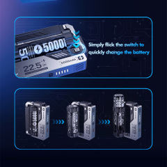 5,000mAh Mecha-Style Power Bank  22.5W Super Fast Charging, with  Replaceable Fire-Resistant Battery RC-PD78