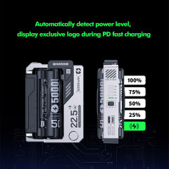 5,000mAh Mecha-Style Power Bank  22.5W Super Fast Charging, with  Replaceable Fire-Resistant Battery RC-PD78