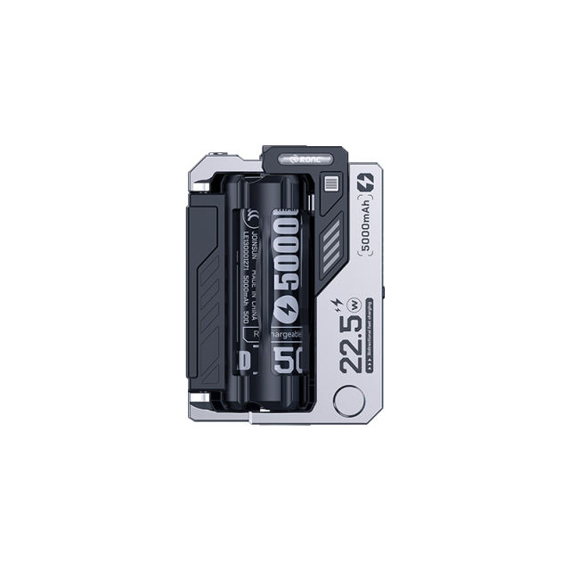 5,000mAh Mecha-Style Power Bank  22.5W Super Fast Charging, with  Replaceable Fire-Resistant Battery RC-PD78