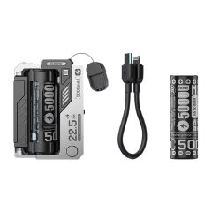 5,000mAh Mecha-Style Power Bank  22.5W Super Fast Charging, with  Replaceable Fire-Resistant Battery RC-PD78