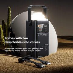 Ultimate 20,000mAh Power Bank with 22.5W Super Fast Charging, Outdoor Camping Lamp & Detachable Data Cables RC-PD71