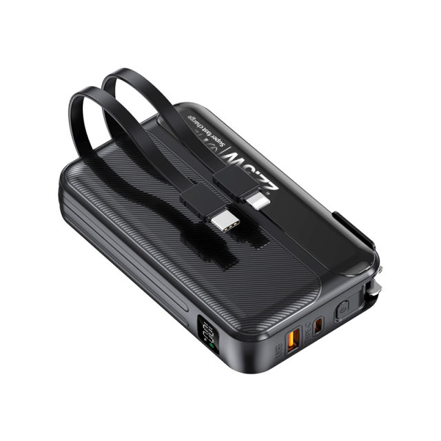 20,000mAh Foldable AC Plug   22.5W Fast Charging Power Bank  with Built-in two Cables，PD20W/22.5W fast charging RC-PD72