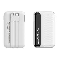 20,000mAh Foldable AC Plug   22.5W Fast Charging Power Bank  with Built-in two Cables，PD20W/22.5W fast charging RC-PD72