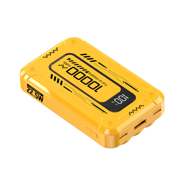 22.5W Super Fast Charging Mecha-Style Power Bank with Built-In 3 Cables (10,000mAh),PD20W Bidirectional Fast Charging RC-PD73
