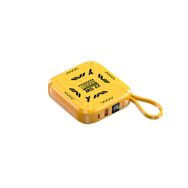 10,000mAh Mech-Style Power Bank with Dual Cables and  22.5W Super Fast Charging，PD20W Fast Charging RC-PD74