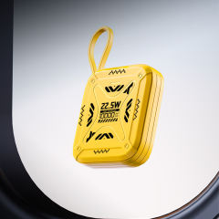 10,000mAh Mech-Style Power Bank with Dual Cables and  22.5W Super Fast Charging，PD20W Fast Charging RC-PD74