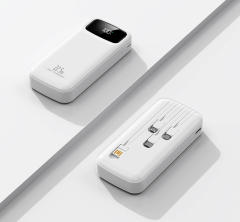 20,000mAh Power Bank  with Built-in 4 Cables，22.5W Super Fast Charging and PD20W Fast Charging