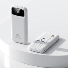 10,000mAh Power Bank  with Built-in 4 Cables，22.5W Super Fast Charging and PD20W Fast Charging RC-PD75