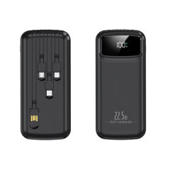 20,000mAh Power Bank  with Built-in 4 Cables，22.5W Super Fast Charging and PD20W Fast Charging
