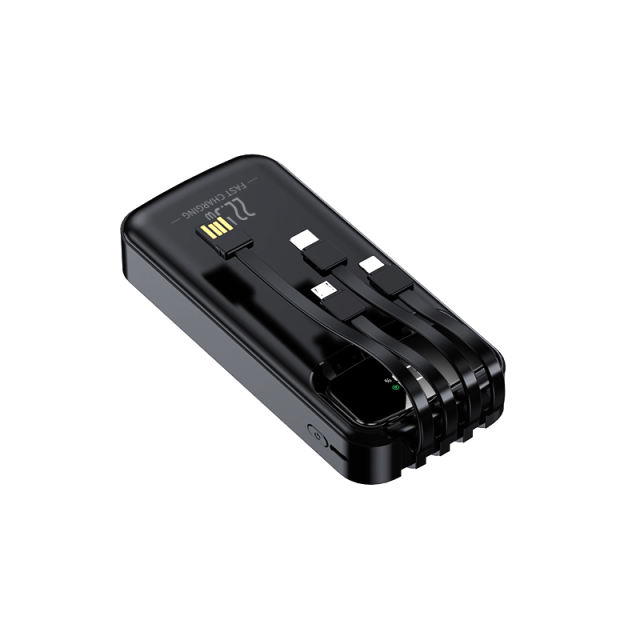 20,000mAh Power Bank  with Built-in 4 Cables，22.5W Super Fast Charging and PD20W Fast Charging
