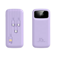 10,000mAh Power Bank  with Built-in 4 Cables，22.5W Super Fast Charging and PD20W Fast Charging RC-PD75