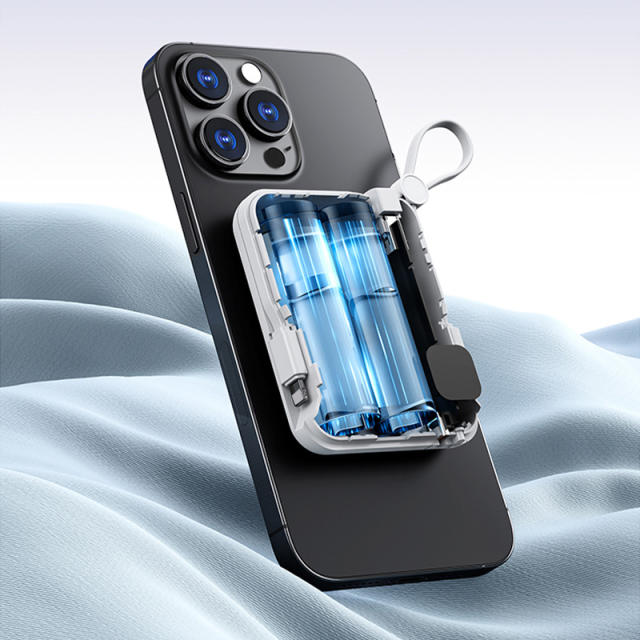 10,000mAh Magnetic Wireless Power Bank with 15W Fast Charging and Built-in Dual Cables，22.5W/PD20W Fast Charging，RC-WP031